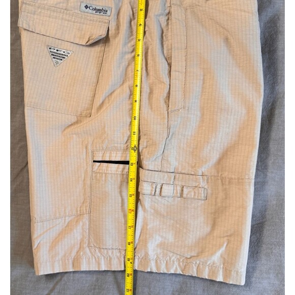 Columbia PFG Mens Shorts‎ Sz 38 Tan Ripstop Flat Front Fishing Hiking Omni-Shade - Picture 10 of 10